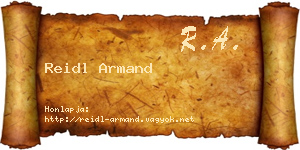 Reidl Armand névjegykártya